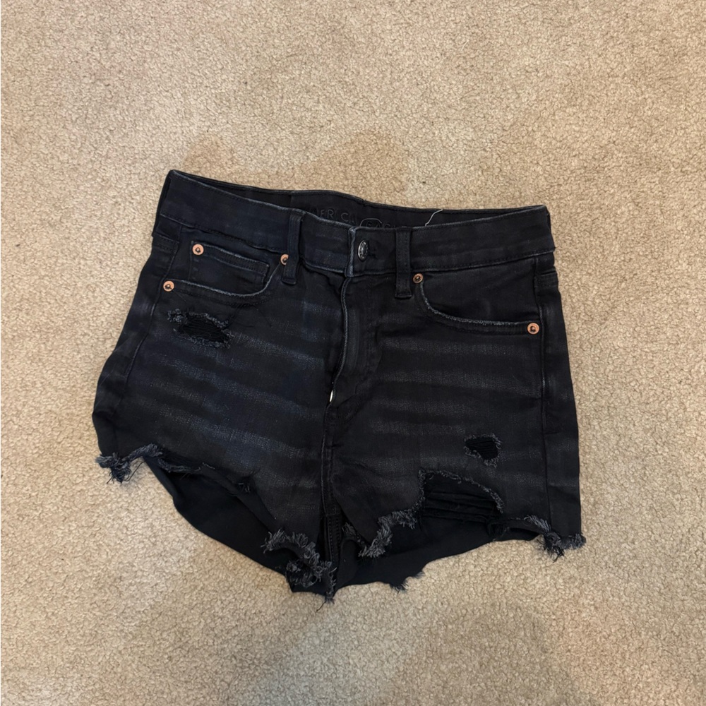American Eagle Black Jean Shorts